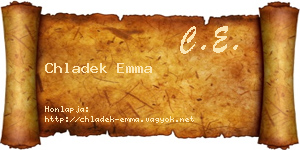 Chladek Emma névjegykártya