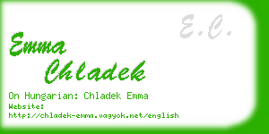 emma chladek business card
